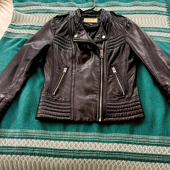 Michael Kors Leather Jacket - Picture 1 of 2